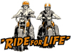 "Ride for Life" motortocht T-shirt ontwerp