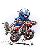 Dirtbike cartoon