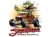 Singlefinger Speed Shop T-shirt logo