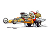 St. Nick dragster holiday card