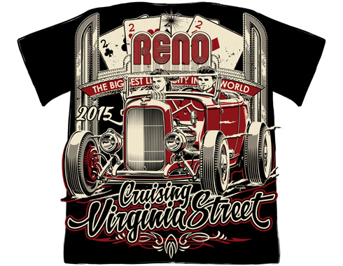 Cruising Virginia Street Reno T-shirt designs