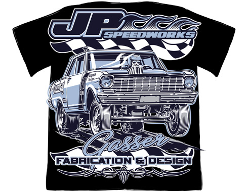 JP Speedworks Chevrolet Nova Gasser T-shirts