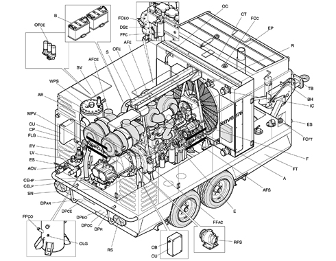 Main Parts technische illustratie