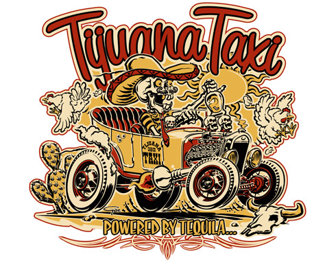 Tijuana Taxi T-shirt ontwerp