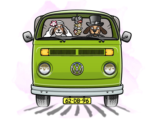 Volkswagen Transporter wedding card