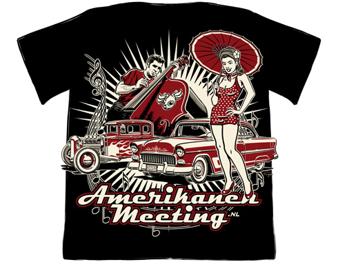 American Car Meeting Wintelre T-shirt design